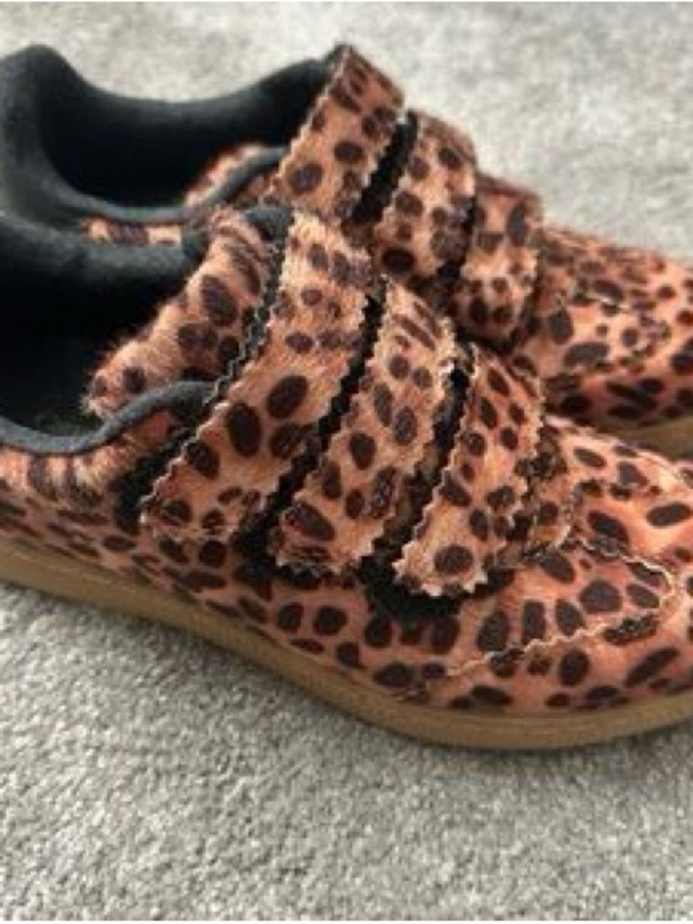Camila Coelho Bastion Leopard Velcro Sneakers Women’s Size 9 Vegan Pony Hair